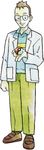  brown_hair dr._utsugi game_freak male male_focus official_art pokemon pokemon_(game) pokemon_crystal pokemon_gold_and_silver pokemon_gsc sugimori_ken utsugi_(pokemon) 