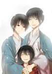  2boys bad_id bad_pixiv_id black_hair fatal_frame fatal_frame_2 hug japanese_clothes kimono kurozatou_owata multiple_boys short_hair siblings smile tachibana_chitose tachibana_itsuki tachibana_mutsuki twins 