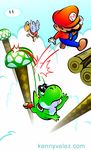  cloud clouds cruel jumping koopa mario mario_bros mushroom nintendo paratroopa scalie silentkv sky the_truth video_games why yoshi 