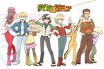  6+boys antonio_lopez atarashi barnaby_brooks_jr copyright_name highres huang_baoling ivan_karelin kaburagi_t_kotetsu karina_lyle keith_goodman multiple_boys multiple_girls nathan_seymour parody pokemon style_parody thighhighs tiger_&amp;_bunny 