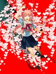  akio_(89e) blood blood_on_face gasai_yuno heart knife long_hair mirai_nikki pink_eyes pink_hair solo 