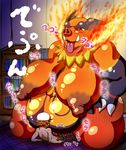  artist_request censored emboar fat huge_breasts pokemon size_difference translation_request 