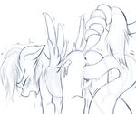  2011 anus blush butt cum cutie_mark drooling equine eyes_closed female friendship_is_magic hair horse male my_little_pony nude pegasus penetration plain_background pussy pussy_juice rainbow_dash_(mlp) saliva sex sketch solo straight swaetshrit tail tentacles white_background wingboner wings 