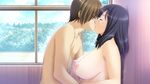  black_hair breasts game_cg ino kiss nipples sister_scheme_2 yanagawa_misaki 