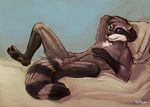  azban balls bed male nude pose raccoon sheath tamen 