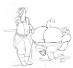  big_breasts big_butt big_thighs bovine breasts butt cattle cow crotchboob drinking female gillpanda gillpanda_(artist) greyscale hooves huge_breasts huge_butt human male mammal monochrome morbidly_obese obese overweight presenting sketch tail teats transformation undressing wide_hips 