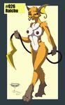  anthro breasts chest_tuft collaboration digitigrade female fur looking_at_viewer mammal mingchee navel nintendo nipples notorious84 nude pinup pok&#233;mon pok&#233;morph pok&eacute;mon pok&eacute;morph pose pussy raichu rodent solo tail tail_grab the_pokedex_project tuft video_games 
