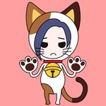  animal_costume animal_ears animated animated_gif bell blue_hair cat_costume cat_ears chibi jingle_bell kobayakawa_rinko love_plus lowres paw_pose sollapon solo tail whiskers 