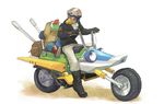  falco_lombardi goggles male male_focus motor_vehicle motorcycle nemurism slippy_toad star_fox starfox vehicle 