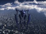  3d aiuuu bokurano city cityscape cloud mecha no_humans scenery sky zearth 