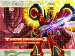  boots brown_hair capcom disk electric highres red_eyes red_joker rockman ryuusei_no_rockman shooting_star_rockman 