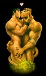  &hearts; abs biceps ephorox feline fingering fur gay hug human interspecies kissing love male mammal muscles side_view standing yellow_fur yellow_skin 