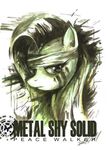  cross_over english_text equine fluttershy_(mlp) friendship_is_magic horse konami metal_gear_solid my_little_pony poster solo tagme text 