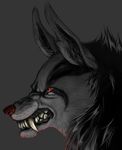  braindeadmareep canine dog fangs hyena mammal mightyena nintendo pok&#233;mon pok&eacute;mon portrait solo video_games 