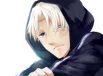  bad_id bad_pixiv_id blue_eyes fate/zero fate_(series) heterochromia hood hoodie male_focus matou_kariya solo tosainu white_eyes white_hair 