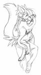  anthro canine dog duo ear_piercing earring eyes_closed female fluff-kevlar kana kissing male mammal nude nytro piercing size_difference sketch straight 