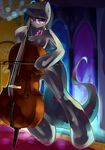  anthro anthrofied black_hair bow_(stringed_instrument) bow_tie cello equine female friendship_is_magic hair horse iopichio long_hair mammal music musical_instrument my_little_pony octavia_(mlp) pony purple_eyes solo tail 