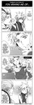  4koma ? cloud_strife comic dissidia_final_fantasy empty_eyes english final_fantasy final_fantasy_ii final_fantasy_vii flower frioniel greyscale highres male_focus meru monochrome multiple_boys parody rose sparkle thought_bubble 