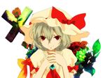  bow cross hands pochi-t remilia_scarlet smile solo touhou 