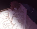  anna_irving bed brown_hair couple eyes_closed kratos_aurion long_hair short_hair sleeping tales_of_(series) tales_of_symphonia 