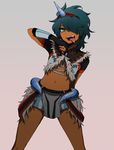  bjorn_kyle capcom cosplay dark_skin fang horn inazuma_eleven inazuma_eleven_(series) kirin_(armor) male monster_hunter oni source_request tongue trap 