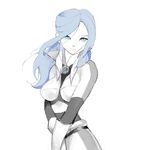  blue_eyes blue_hair bodysuit inazuma_eleven inazuma_eleven_(series) long_hair solo tegaki urubida wea 