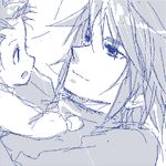  age_difference child father_and_son kratos_aurion lloyd_irving lowres monochrome oekaki short_hair sketch tales_of_(series) tales_of_symphonia 