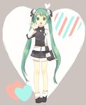  bad_id bad_pixiv_id green_eyes green_hair hatsune_miku long_hair open_mouth pigeon-toed project_diva_(series) project_diva_extend solo twintails ura-omote_lovers_(vocaloid) very_long_hair vocaloid waving yo_(toriyyyyy) 