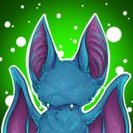  bat blue fangs green_background low_res mammal multi-colored_body multicolored_background nintendo plain_background pok&#233;mon purple solo soulwithin video_games wings zubat 