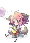  animal_ears aya-0w0 bandages bow cat_ears cat_tail chinese_clothes cuffs flower gen_1_pokemon ibaraki_kasen kemonomimi_mode pikachu pink_eyes pink_flower pink_hair pink_rose pokemon pokemon_(creature) rose shackles short_hair simple_background skirt solo tail touhou white_background 