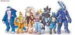  abs anthro arcanine canine cetacean claws dialga fins floatzel group hair impious kyogre legendary_pok&#233;mon lucario luxray male mammal marine muscles nintendo orca paws plain_background pok&#233;mon pok&#233;mon_trainer pok&#233;morph pok&eacute;mon pok&eacute;mon_trainer pok&eacute;morph pose simple_background tail team trainer video_games whale 