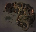  ambiguous_gender chain creature cute monster nap pillow sleeping slug_(artist) sofa unknown_species 