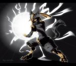  charging ears energy lucario no_humans pokemon tail 