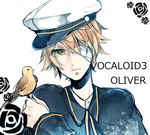  bad_id bad_pixiv_id bandage_over_one_eye bandages bird blonde_hair comaco green_eyes hat highres james_(vocaloid) male_focus oliver_(vocaloid) one_eye_covered sailor_hat solo vocaloid 