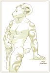  caprine male mammal nude piercing ram sheep solo standing towel 