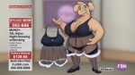  2018 5_fingers anthro ban&#039;quoa_(largerest) belly big_breasts big_butt breasts butt clothed clothing digital_media_(artwork) dorkinhorkin english_text female fur grin hair honeymono huge_breasts humanoid_hands largerest looking_at_viewer mammal mature_female mother navel overweight overweight_female panties parent smile solo standing text thick_thighs underwear ursine voluptuous wide_hips 