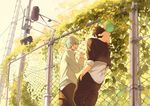  baby baby_be'el bad_id bad_pixiv_id beelzebub_(manga) black_hair brown_hair furuichi_takayuki green_hair hoshiimo_(ptm2) leaf multiple_boys oga_tatsumi plant school_uniform traffic_light 