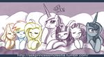  alicorn bed blonde_hair blush cute equine female feral fluttershy_(mlp) friendship_is_magic group hair happy horn horse john_joseco lesbian long_hair mammal my_little_pony pegasus pillow pony princess_celestia_(mlp) princess_luna_(mlp) rainbow_dash_(mlp) rarity_(mlp) red_hair short_hair sleeping smile sparkle tee_hee tumblr twilight_sparkle_(mlp) unicorn wings 