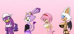  amy_rose avian bandanna bat big_breasts bird blaze_the_cat blue_eyes bra breasts camisole cat clothing drxsmokey fangs feline female fur garter_belt green_eyes hair hedgehog huge_breasts legwear lingerie mammal nightgown panties pink pink_body pink_fur pink_hair plain_background profile purple purple_body purple_feathers purple_fur purple_hair rouge_the_bat sega size_progression small_breasts smile sonic_(series) sonic_riders stockings swallow swallow_(bird) tail under_boob underwear wave_the_swallow white_background wings 