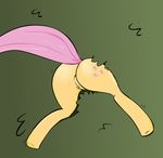  equine female feral fluttershy_(mlp) friendship_is_magic hedge horse mammal my_little_pony pony pussy solo stuck tail zev 