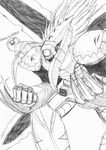  black_and_white claws cyclops digimon grandiskuwagamon greyscale male monochrome sketch solo upchuck 