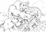  anal anal_penetration balls biceps big_muscles big_penis cheetah elephant erection feline furryrevolution gay licking male mammal muscles oral penetration penis precum sex size_difference tongue trunk tusk 