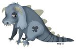  creature cute horn monster plain_background slug_(artist) unknown_species weapon white_background 