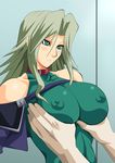  banpresto breasts green_hair highres lamia_loveless large_breasts lime_(purple_haze) purple_haze super_robot_wars 