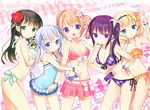  :d artist_name bikini bikini_skirt black_hair blonde_hair blue_eyes blue_hair board_game bracelet breasts brown_hair casual_one-piece_swimsuit chess chess_piece cleavage copyright_name flower frills front-tie_top gochuumon_wa_usagi_desu_ka? green_eyes hair_flower hair_ornament hairclip hand_on_hip holding hoto_cocoa jewelry kafuu_chino kirima_sharo koi_(koisan) long_hair looking_at_viewer medium_breasts multiple_girls navel official_art one-piece_swimsuit open_mouth plaid plaid_bikini polka_dot polka_dot_bikini polka_dot_swimsuit purple_eyes purple_hair short_hair side-tie_bikini side_ponytail small_breasts smile swimsuit tedeza_rize twintails ujimatsu_chiya x_hair_ornament 