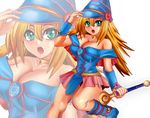  alec artist_request blush breasts cleavage dark_magician_girl duel_monster hat large_breasts staff weapon yu-gi-oh! yuu-gi-ou_duel_monsters 