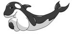  breasts cetacean dragon-heart female feral looking_at_viewer mammal marine orca solo whale 