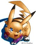  digimon fusion highres karabiner pikachu pokemon renamon 