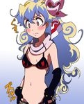  1girl bikini_top cosplay gloves hair_ornament kakkii long_hair multicolored_hair nia_teppelin solo tengen_toppa_gurren_lagann yoko_littner yoko_littner_(cosplay) 