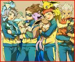  crossover eevee endou_mamoru espeon flareon fubuki_shirou glaceon gouenji_shuuya inazuma_eleven inazuma_eleven_(series) jolteon kidou_yuuto leafeon mee pokemon umbreon vaporeon 